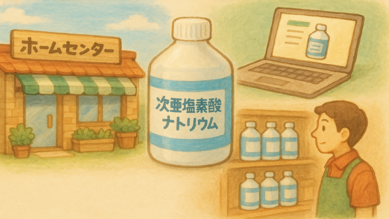 2.次亜塩素酸ナトリウムが購入できる場所とおすすめの購入方法