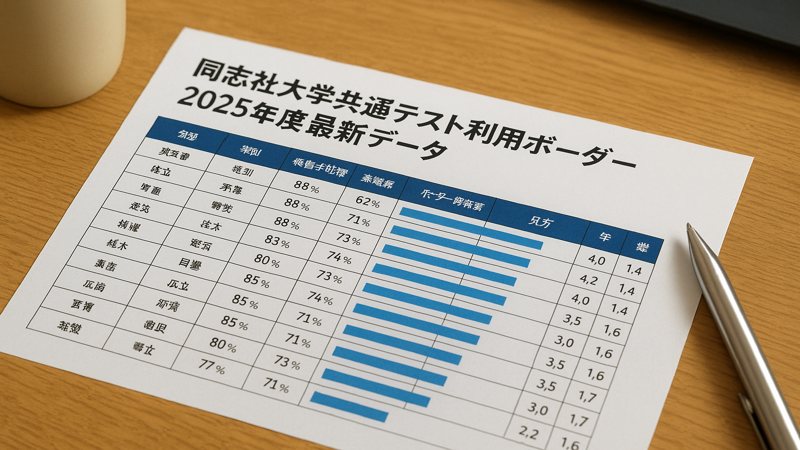 1.同志社大学共通テスト利用ボーダー2025年度最新データ