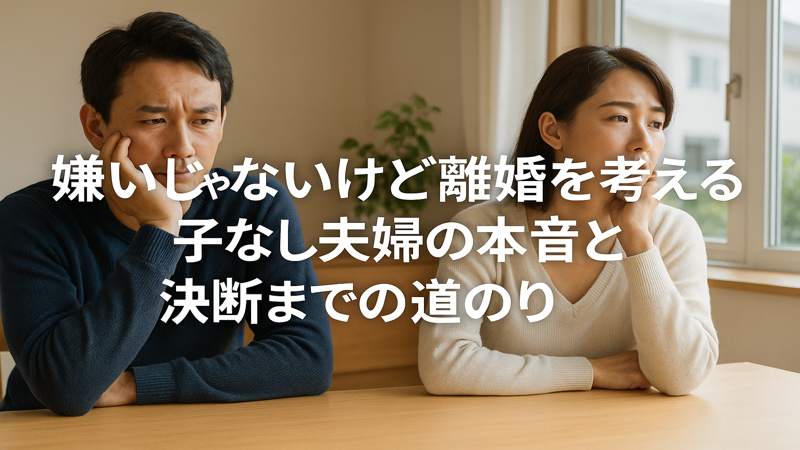 3. 嫌いじゃないけど離婚を決断する瞬間と限界
